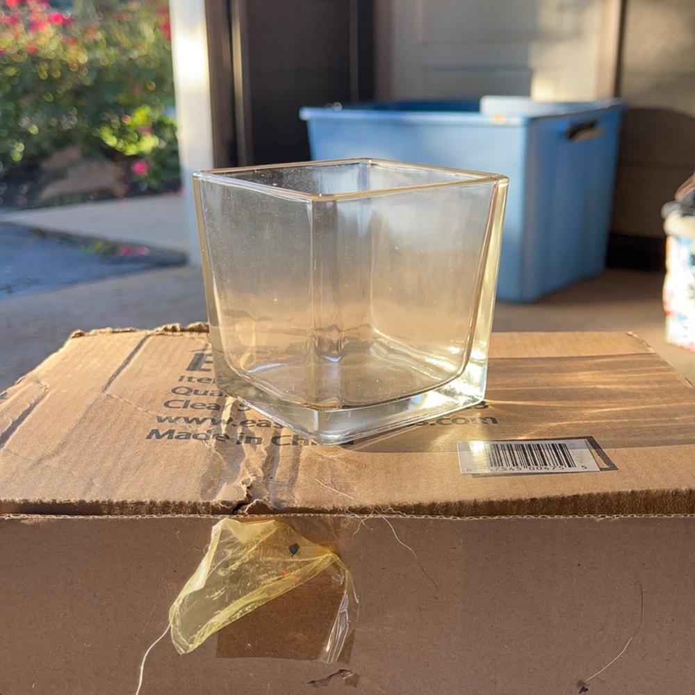 Set of 5 Clear, Glass Holders